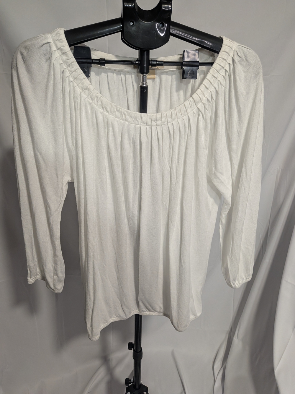 Women’s White Peasant-Style Long Sleeve Top